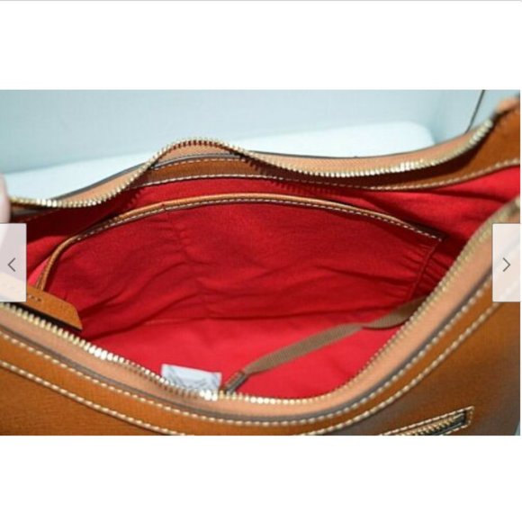 Dooney & Bourke Saffiano Italian Leather Brown Bag - Picture 11 of 12